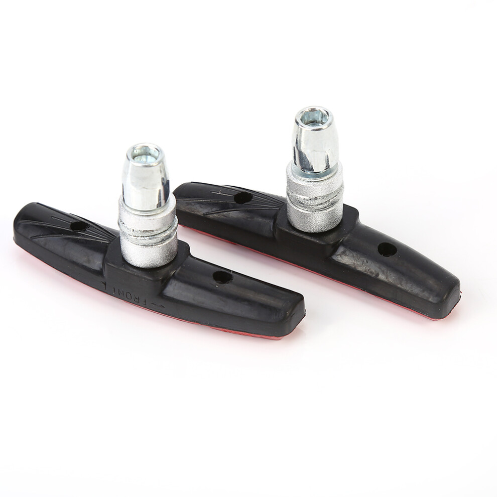 Mountain Bike V Brake Rubber Pads Pair For Cycling Durable Shoes Red 5001363024769
