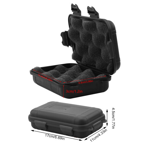 Waterproof Black L Storage Box with Shockproof Interior and Seal 1