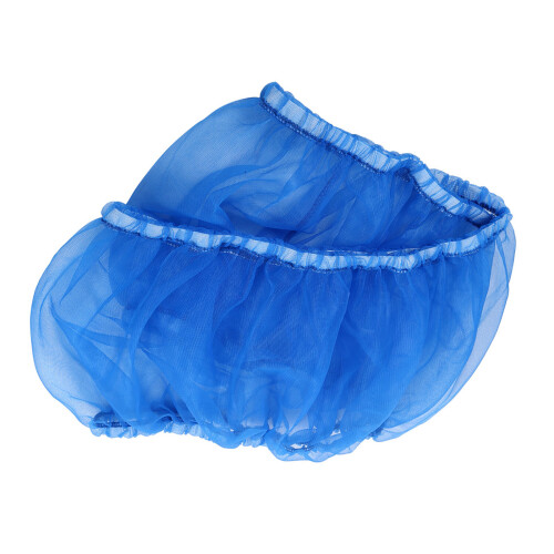 Große belüftete Nylon-Vogelkäfigabdeckung mit Samenfänger - Blau, 33cm 2