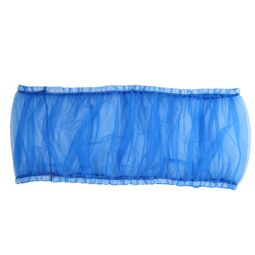 Große belüftete Nylon-Vogelkäfigabdeckung mit Samenfänger - Blau, 33cm 1
