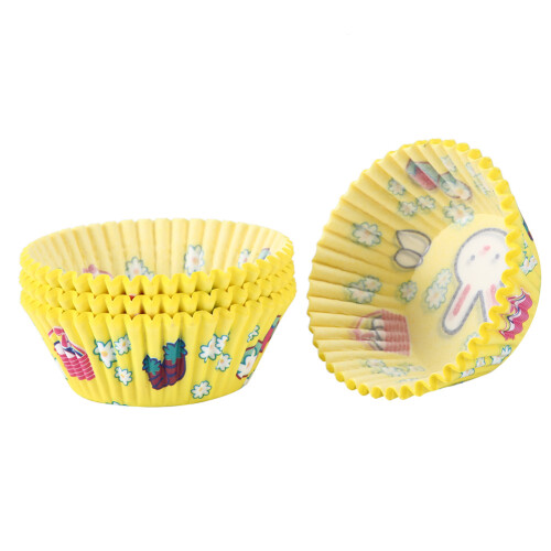 Ασφαλείς για φούρνο επενδύσεις για cupcakes, ανθεκτικές στο λάδι, χάρτινες θήκες μίας 1