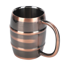 Kopparpläterad rostfri stålmugg. Äkta hamrad kopparmugg. 473 ml ren kopparmugg. Perfekt för hemmafester eller barer. Smidig design.