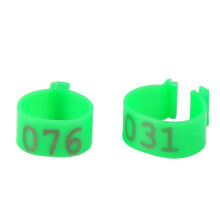 100PCS Poultry Leg Rings 16MM with Numbers, Multi-Colors
