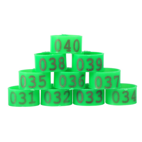 100PCS Poultry Leg Rings 16MM with Numbers, Multi-Colors 2