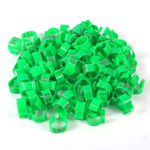 100PCS Poultry Leg Rings 16MM with Numbers, Multi-Colors 1