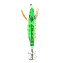 Leuchtender Glow Nachtangeln Tintenfisch-Jig 10 cm Grün mit starken Haken