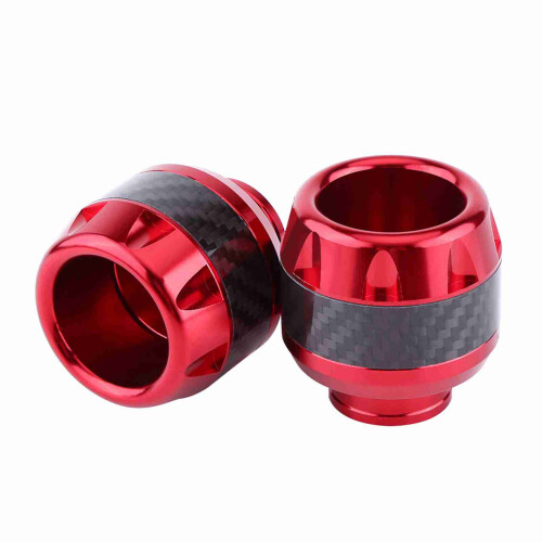 Carbon Fiber Motorcycle Fork Sliders - Durable Crash Protection Pair UK 2