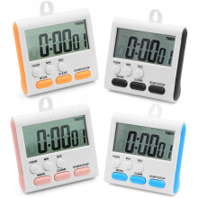 Minuteur multifonction pour les devoirs, la cuisine et les rappels de travail ; minuteur de cuisine numérique avec fonction d'avance rapide, dos