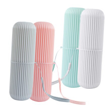 Travel Toothbrush Holder 4Piece Pack Multipurpose Toothpaste Case Toothbrush Storage Box With Cup For Family Travel