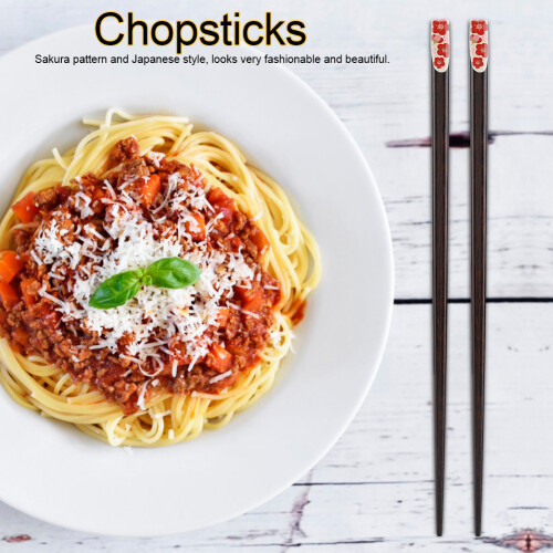 Ξύλινα Chopsticks ιαπωνικού τύπου, εργονομική λαβή, για ασιατικές κουζίνες, πλενόμενα 2