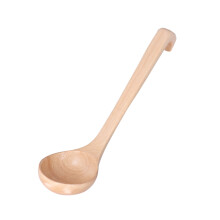 Suppenkellen aus natürlichem Balsaholz mit ergonomischem Griff, korrosionsbeständig, langlebig und elegant. Antihaftbeschichtetes Kochgeschirr.