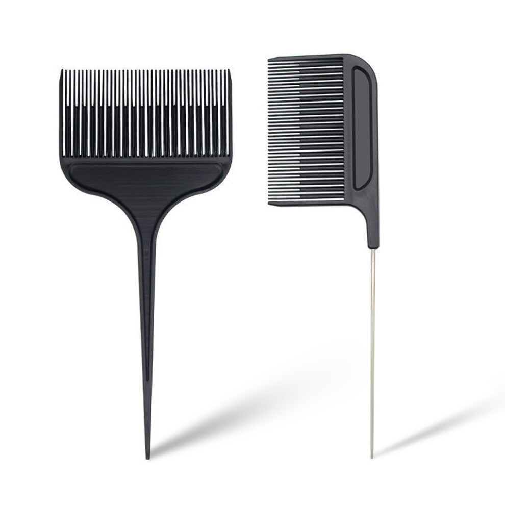 Unisex Pack Of 2 Dyeing Comb Highlighting Combs Hairdressing Accessories