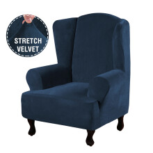 Stijlvolle fauteuilhoes met oorfauteuilontwerp, nieuwste jacquarddesign, antislip meubelbeschermer met elastische onderkant voor eenvoudige