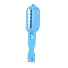 Effizienter Fischhautreiniger, sicherer Kunststoffschaber mit Hakenring zur einfachen Aufbewahrung, grüne Farbe, ergonomisches Design für Komfort