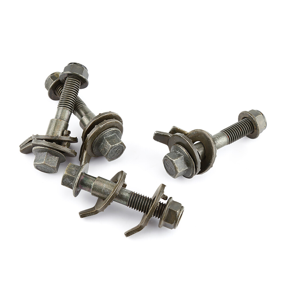 Vehicle Alignment Camber Kit - 4Pcs 14Mm Adjustable Steel Cam Bolts 7901363032154