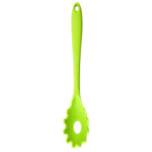 Silicone Pasta Fork, Heat Resistant Tool For Nonstick Cookware, Hygienic One Piece Design With Round Hanging Hole, Wide Spoon For Easy Stirring Or Ser