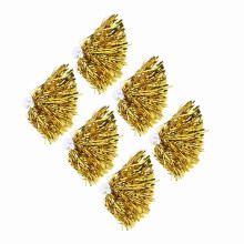 6pcs Golden Pom Poms - Perfect for Cheer Squads and Special Occasions