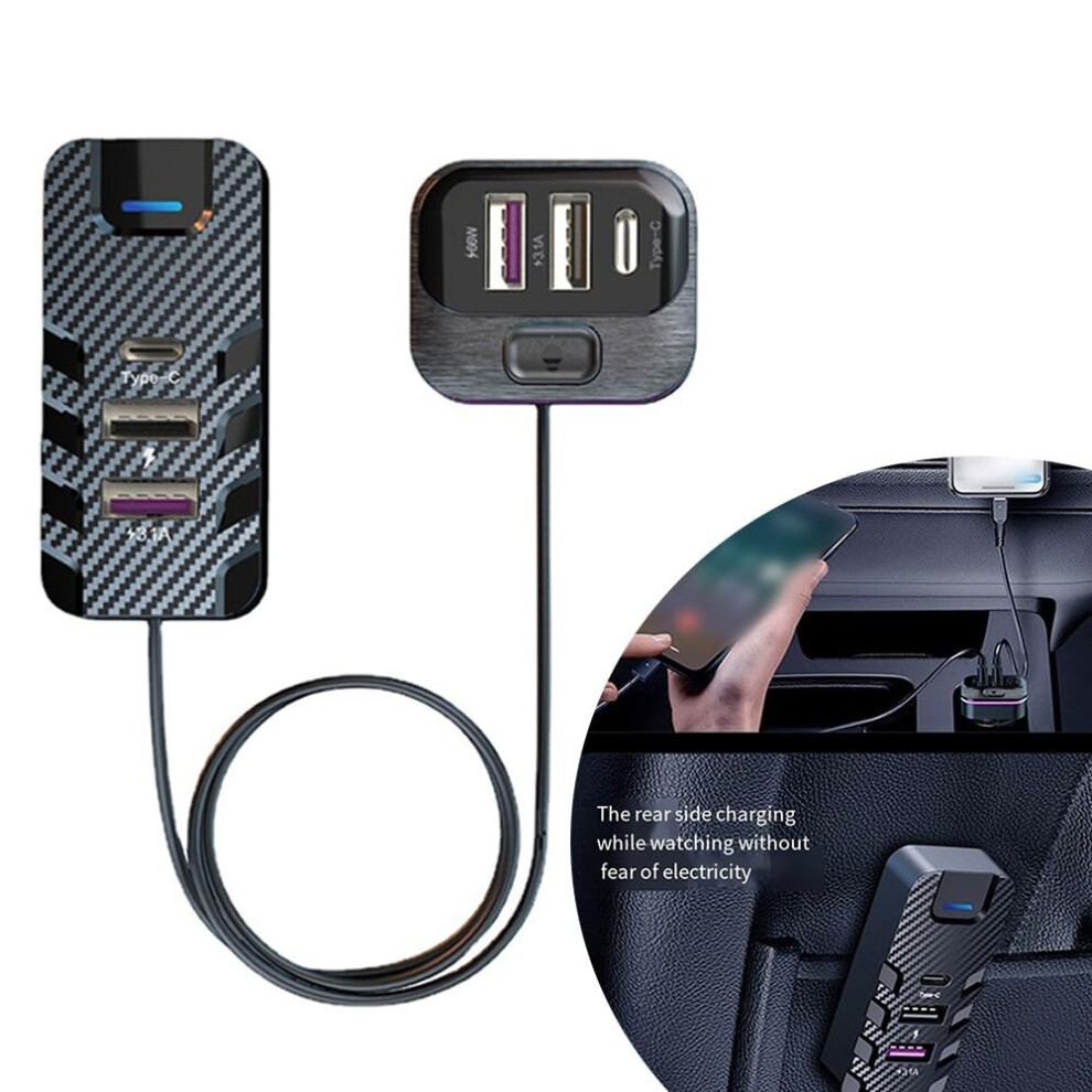 Car Charger 66W 6Port Usb Fast Charging With 1.5M Cable Universal Mobile Device Compatibility 9105992247684