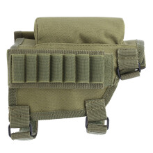 Nylon Rifle Cheek Rest Pouch Army Green | Adjustable, Ambidextrous