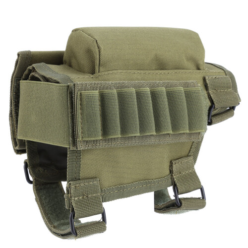 Nylon Rifle Cheek Rest Pouch Army Green | Adjustable, Ambidextrous 1