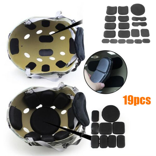 19pcs EVA Helmet Padding Kit for Comfort and Stability Black 2