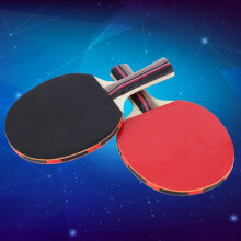 2pcs 7-Layer Wood Ping Pong Paddles Set with Balls & Carrying Case