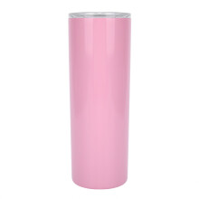 Copo térmico de aço inoxidável com tampa e canudo, fino, com parede dupla e isolamento térmico, ideal para bebidas quentes e frias. Possui