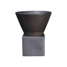 Caneca de café com design exclusivo em formato de funil, feita de cerâmica natural sem chumbo, ideal para café, chá, leite, chocolate quente,