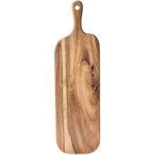 Tabla de cortar de madera de acacia para encimera de cocina, tabla de servir de construcción duradera y natural con borde para encimera para mayor