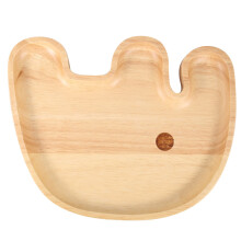 Veelzijdig en handig in gebruik: houten snacktray van synthetisch materiaal, schattige olifantvorm, verdeeld in vakjes, kindvriendelijk ontwerp voor