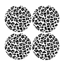 Auto-Untersetzer mit Leopardenmuster, 4er-Set, saugfähige Keramik, Designer-Prints, wasserabweisend, leicht zu reinigen, ideales Geschenk für