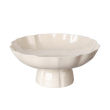Skål med fot Sofistikert design i dekorativ skål Solid sokkel med mikrobølgeovnssikker Oppvaskmaskinsikker Funksjoner Allsidig midtpunkt Moderne