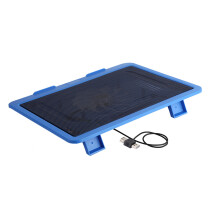 Kühlerunterlage mit großem blauen Ventilator für Laptops bis zu 14" oder kleiner – USB-Ständer, zuverlässig