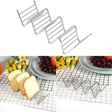 Edelstahl-Taco-Halter 4-Wellen, Kompakte 18,5x6,5cm Küchenwerkzeug