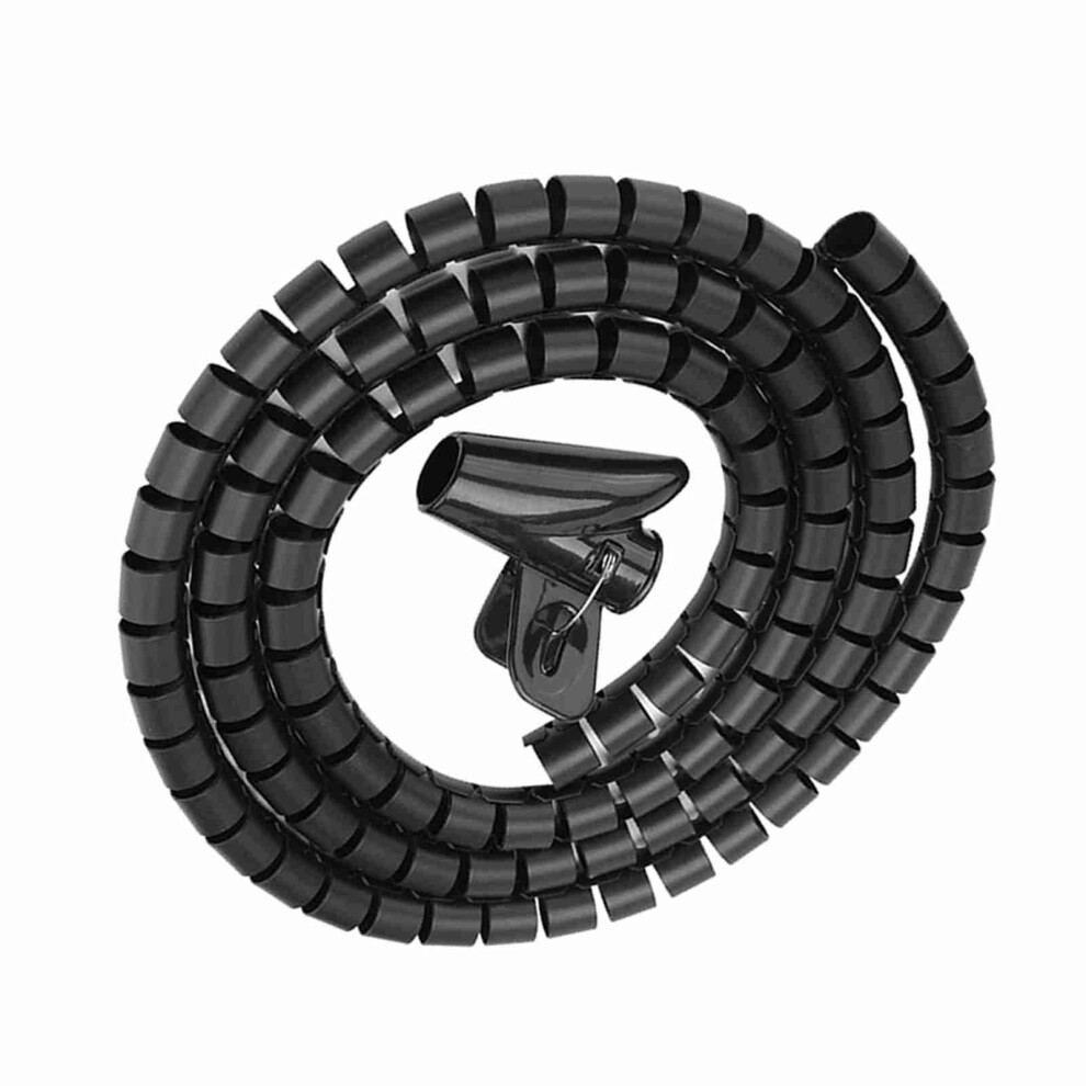 Spiral Tube Cable Wrap Organizer Flexible Wire Protector 1.5M X 16Mm Black 4231363043977