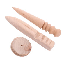 3-in-1 Lederkantenveredler-Set – Holz- und Polierter Werkzeug für Lederarbeiten