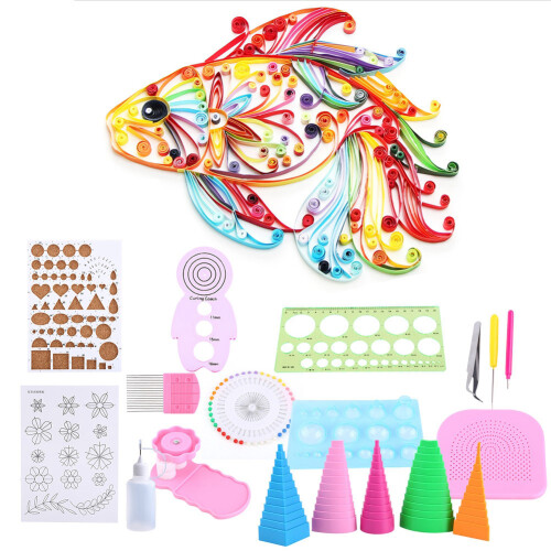 Complete Quilling Paper Craft Kit with Tools, Templates & Accessories 2
