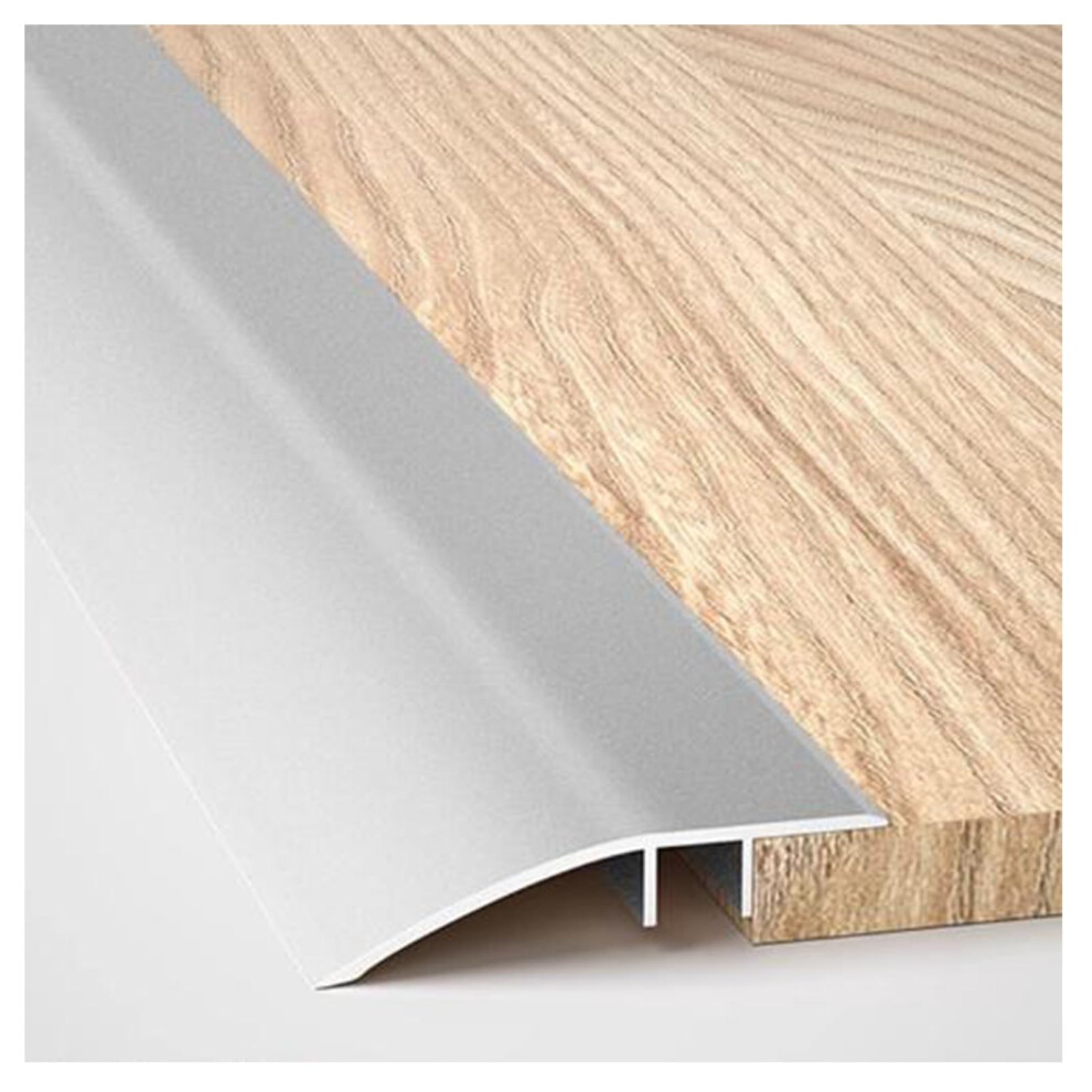 Kitchen Bathroom Floor Transition Strip Aluminum Threshold Reducer Carpet Or Tile Cuttable Ramp 0.71.5Mm Silver 90Cm 9067246929824