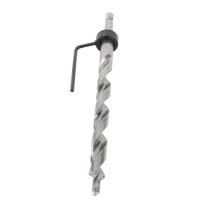 3/8" Spur Point Drill Bit with Adjustable Depth Stop & Hex Shank for Wood