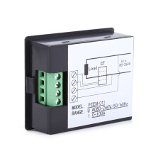 Digitaler Leistungsmesser 80-260V AC 100A Ampermeter Voltmeter Energieverbrauchsmonitor mit Zangenleitung