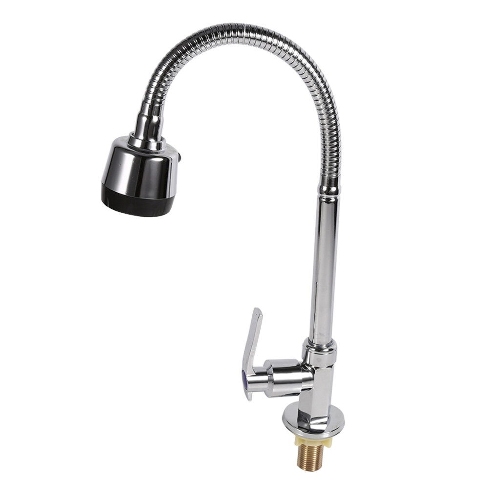 Zinc Alloy Swivel Kitchen Sink Faucet, Cold Water, 20Cm Spout 3721363044629