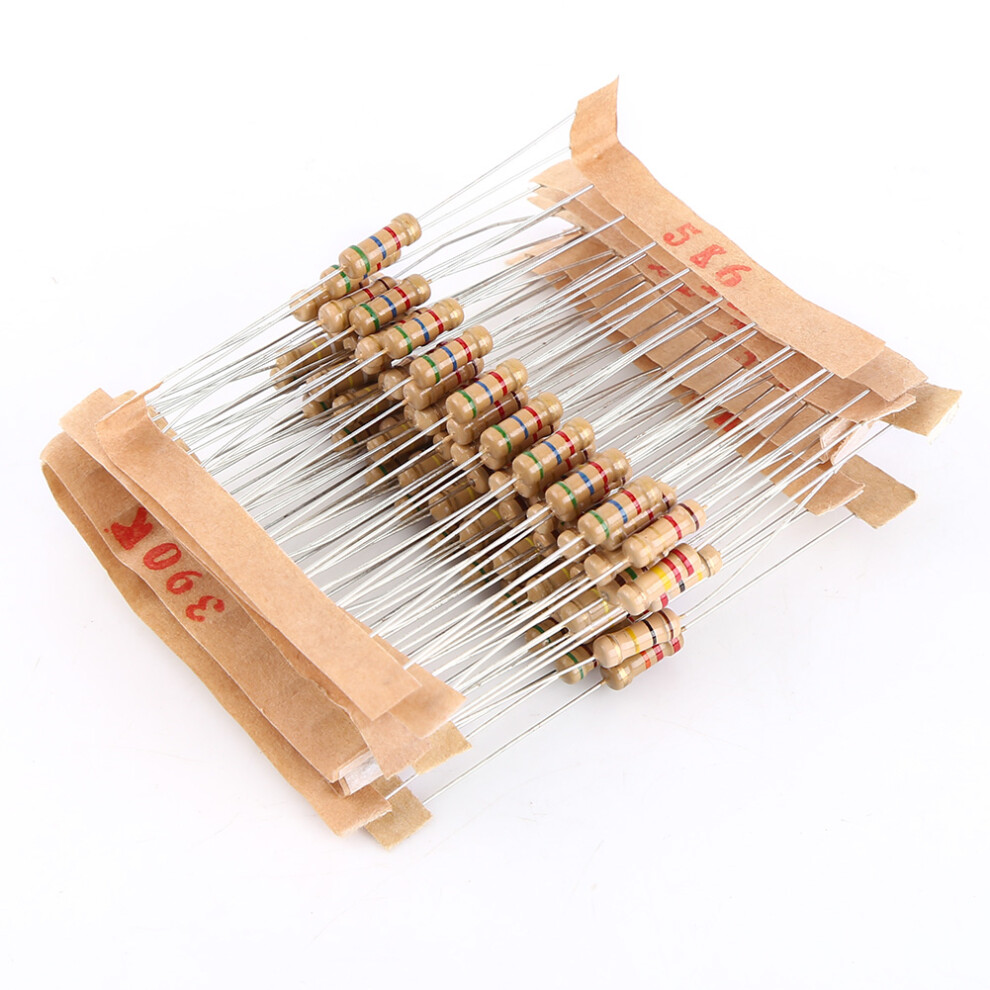 1/2W 1000Pcs Carbon Film Resistors Set 1-10M Ohm 5% Tolerance Pack 8481363044726