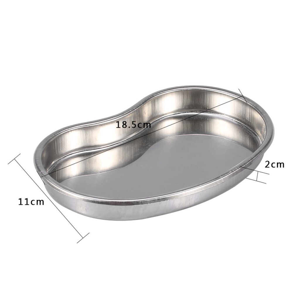Stainless Steel Tattoo Sterilization Tray 18.5x11cm Portable Surgical Instrument Plate