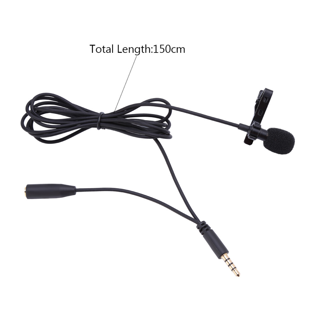 3.5Mm Wired Clip-On Lapel Microphone For Iphone/Android, 1.5M 3421363043461