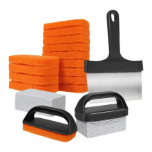 Plate Cleaner AntiShatter Grill Cleaning Tool For Kitchen, Restaurant, Apartment, Hotel, Camping, Compatible With Grills