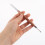 Nagelkunst Doppelseitiger Stift Nagelpinsel Metall Hellbraun 4
