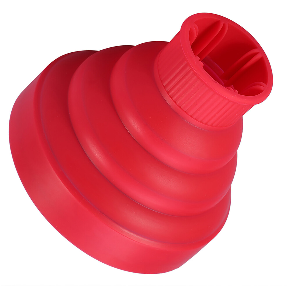 Red High Temp Resistant Hairdryer Diffuser - Silicone & Foldable Design