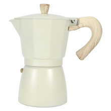 Cafeteira italiana Moka para fogão, cafeteira manual cubana com aquecimento rápido, alça fria ao toque e válvula de segurança.