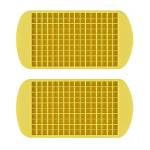 Forma de gelo compacta, silicone de fácil remoção com tampa, bandeja de gelo flexível de silicone para bebidas geladas, forma de mini cubos de