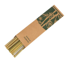 Pailles en bambou écologiques, pailles naturelles et biologiques, bambou de qualité supérieure réduisant l'absorption d'eau et le gonflement,